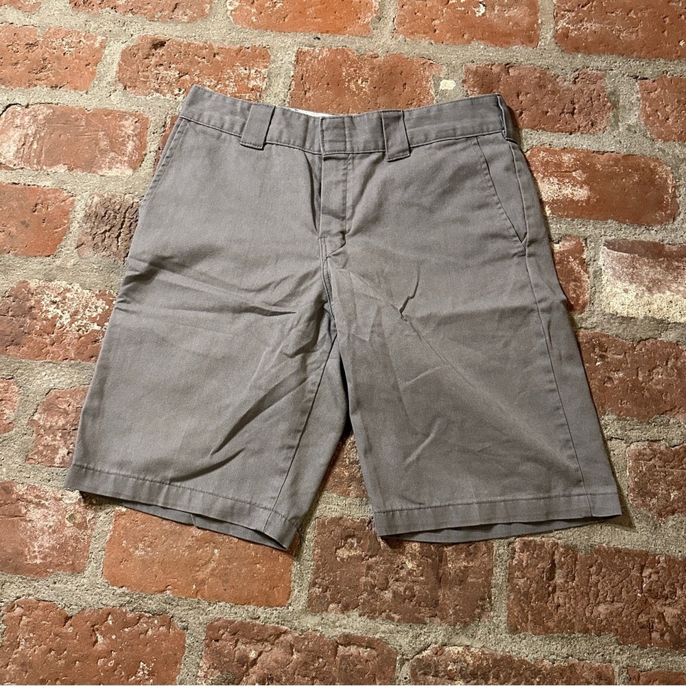 Dickies Men's Charcoal Flat Front Work Shorts size 32